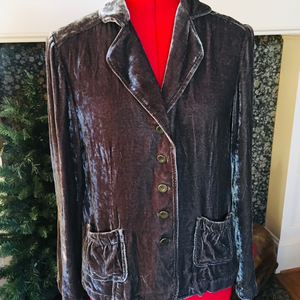 J.Jill- Velvet grey blazer.